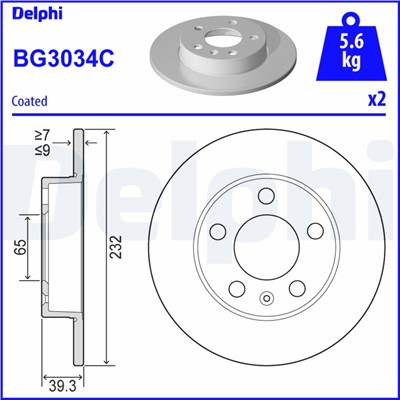 DELPHI BG3034C EAN: 5012759529638.