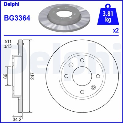 DELPHI BG3364 EAN: 5012759078310.