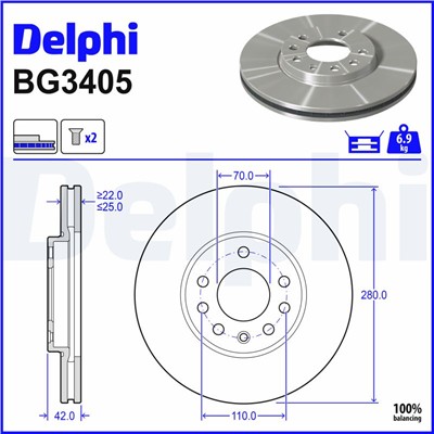 DELPHI BG3405 EAN: 5012759086506.