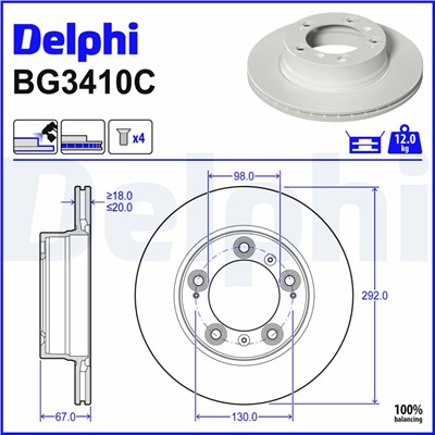 DELPHI BG3410C EAN: 5012759714843.