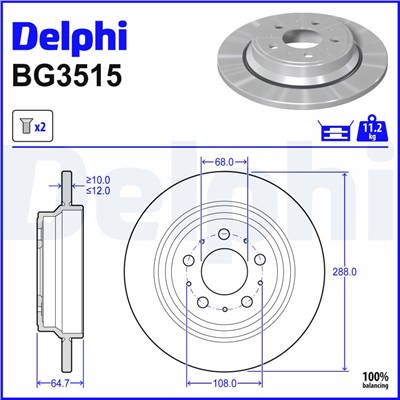 DELPHI BG3515 EAN: 5012759140482.