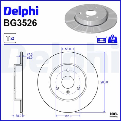 DELPHI BG3526 EAN: 5012759140598.