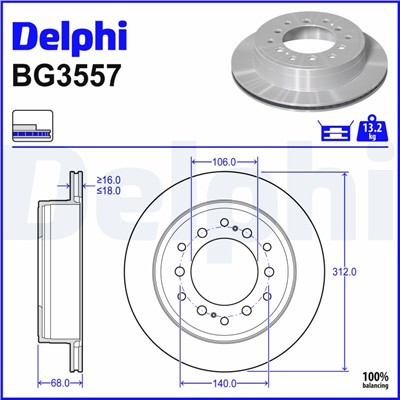 DELPHI BG3557 EAN: 5012759159408.
