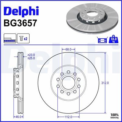 DELPHI BG3657 EAN: 5012759227589.