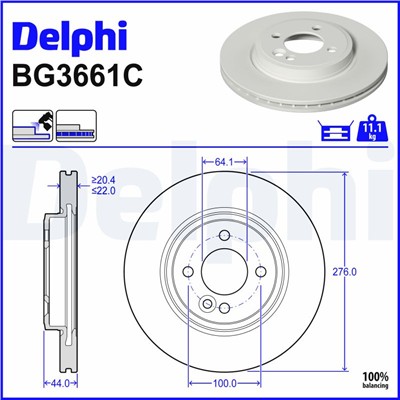 DELPHI BG3661C EAN: 5012759983355.