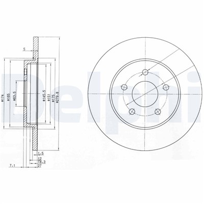DELPHI BG3663C EAN: 5012759533628.