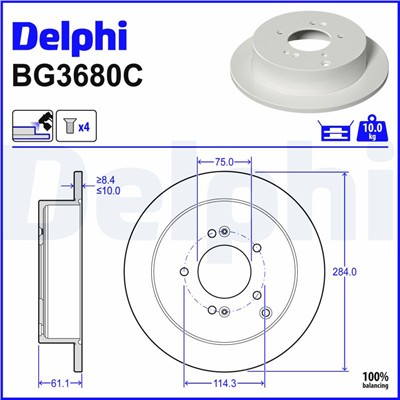 DELPHI BG3680C EAN: 5012759971413.