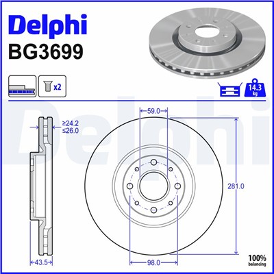 DELPHI BG3699 EAN: 5012759227916.