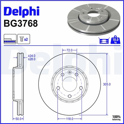 DELPHI BG3768 EAN: 5012759280652.