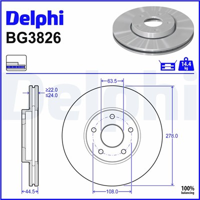 DELPHI BG3826 EAN: 5012759281239.
