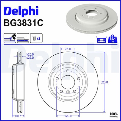 DELPHI BG3831C EAN: 5012759714928.