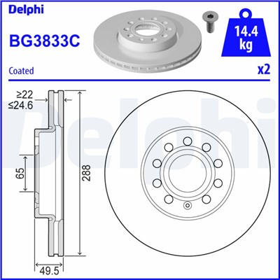 DELPHI BG3833C EAN: 5012759529768.