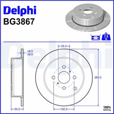 DELPHI BG3867 EAN: 5012759308868.