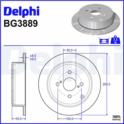 DELPHI BG3889 EAN: 5012759309087.