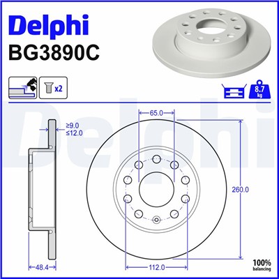 DELPHI BG3890C EAN: 5012759530016.