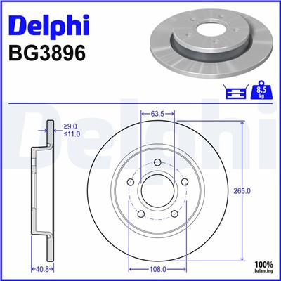 DELPHI BG3896 EAN: 5012759309155.