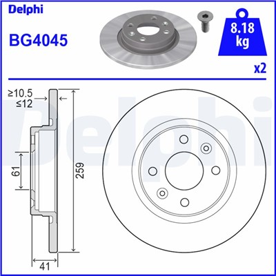 DELPHI BG4045 EAN: 5012759386255.