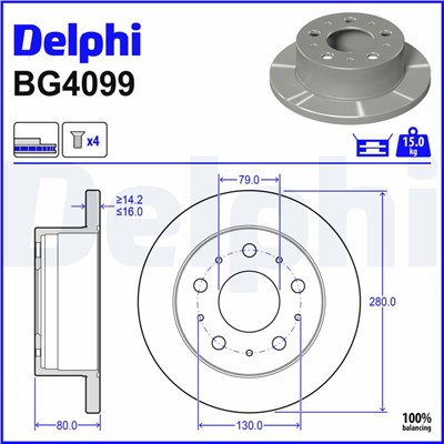 DELPHI BG4099 EAN: 5012759416334.