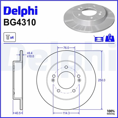 DELPHI BG4310 EAN: 5012759467374.