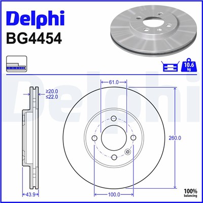 DELPHI BG4454 EAN: 5012759499412.