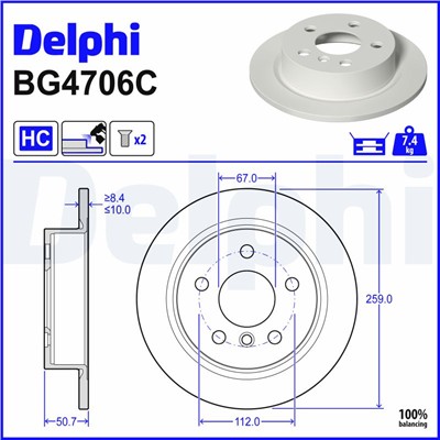 DELPHI BG4706C EAN: 5012759962244.