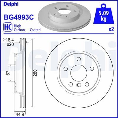 DELPHI BG4993C EAN: 5012759550427.