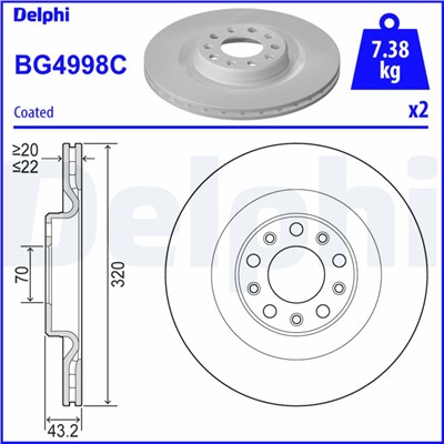 DELPHI BG4998C EAN: 5012759553725.