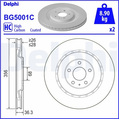 DELPHI BG5001C EAN: 5012759553732.