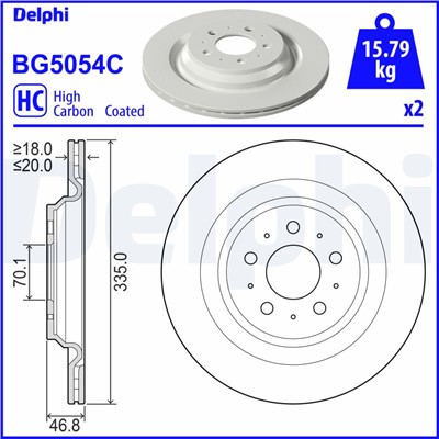 DELPHI BG5054C EAN: 5012759559543.