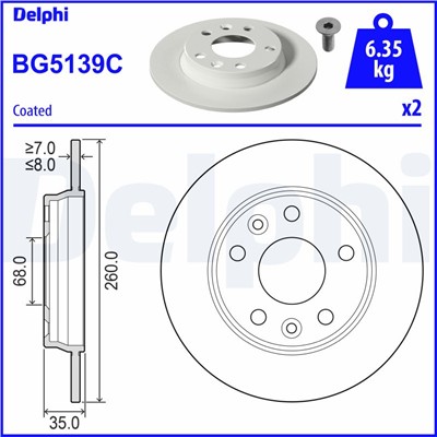 DELPHI BG5139C EAN: 5012759581254.