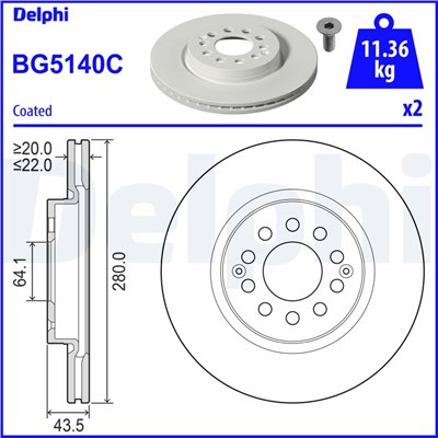 DELPHI BG5140C EAN: 5012759581261.