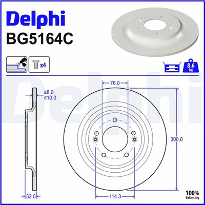 DELPHI BG5164C EAN: 5012759595435.