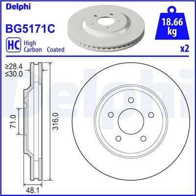 DELPHI BG5171C EAN: 5012759596616.