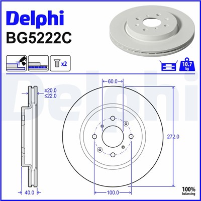 DELPHI BG5222C EAN: 5012759610800.