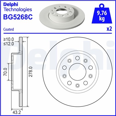 DELPHI BG5268C EAN: 5012759610947.