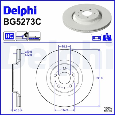 DELPHI BG5273C EAN: 5012759600504.