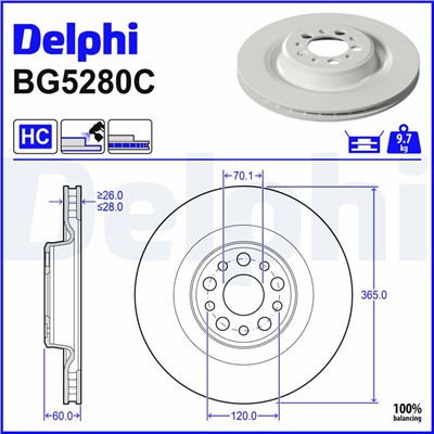 DELPHI BG5280C EAN: 5012759635384.