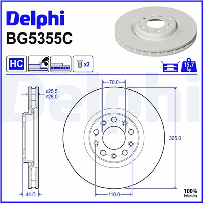 DELPHI BG5355C EAN: 5012759714812.