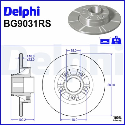 DELPHI BG9031RS EAN: 5012759396339.