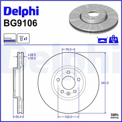 DELPHI BG9106 EAN: 5012759471159.