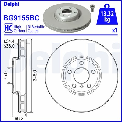 DELPHI BG9155BC EAN: 5012759556474.