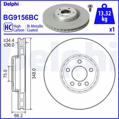 DELPHI BG9156BC EAN: 5012759556481.