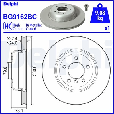 DELPHI BG9162BC EAN: 5012759556429.