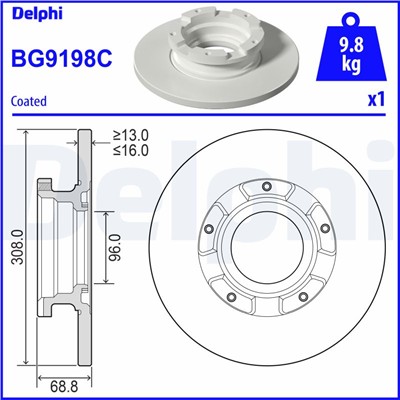 DELPHI BG9198C EAN: 5012759989395.