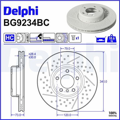 DELPHI BG9234BC EAN: 5012759582022.