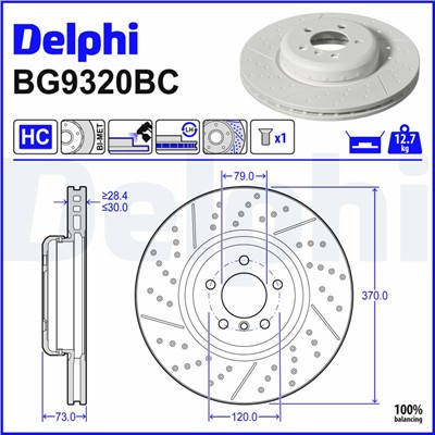 DELPHI BG9320BC EAN: 5012759612958.