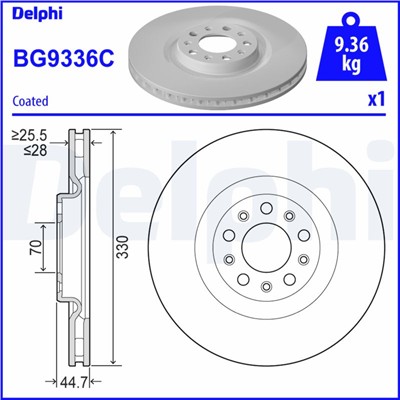 DELPHI BG9336C EAN: 5012759550434.