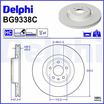 DELPHI BG9338C EAN: 5012759550465.
