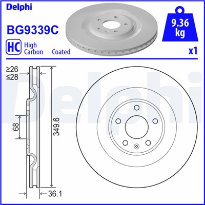 DELPHI BG9339C EAN: 5012759550489.