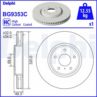 DELPHI BG9353C EAN: 5012759554548.